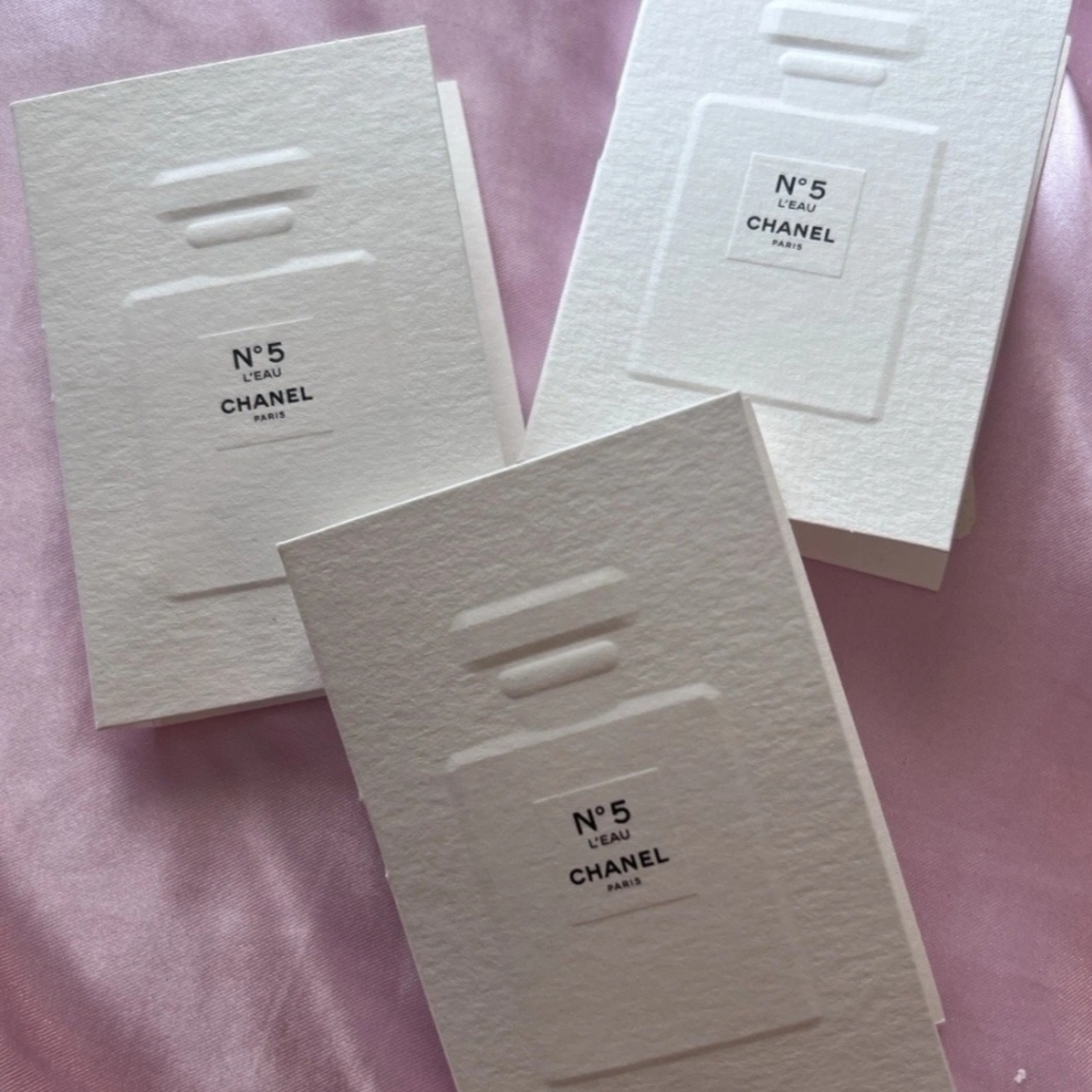 Chanel No. 5 L'Eau Sample Cards x 3